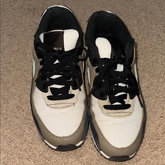 Nike Air Max 90s Women's Black and White Sneakers - Picture 2 of 6